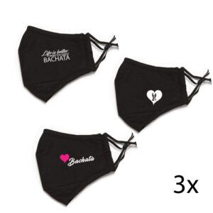 Bachata-3x-facemasks mondkapjes